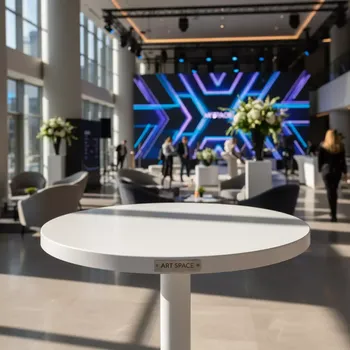 Аренда Накладка пластиковая на коктейльный стол белая D 70 см в Radisson Collection Paradise — ART SPACE