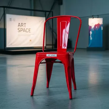Аренда Стул красный глянцевый Tolix в Red Arena — ART SPACE