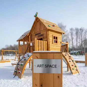 Аренда Площадка детская игровая Jungle Chalet с Climb Module Xtra в этно-парке «Моя Россия» — ART SPACE