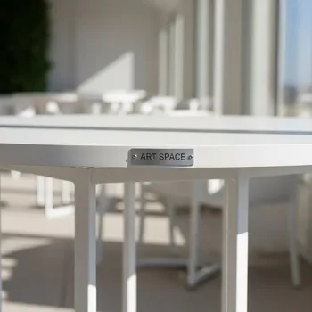 Аренда Стол Лидер 3 диаметр 1500 мм белый каркас в ресторане «La Terrazza» — ART SPACE