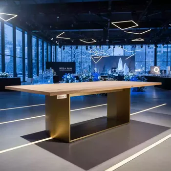 Аренда Стол Лидер 2 бук золотой в Alpha Sirius — ART SPACE