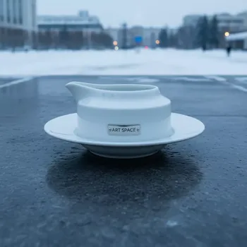 Аренда Соусник Kunst Werk белый с бортом 150 мл на Медальной площади — ART SPACE