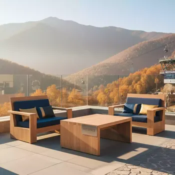 Аренда Комплект мебели деревянной Ravona KD в Skypark Sochi — ART SPACE