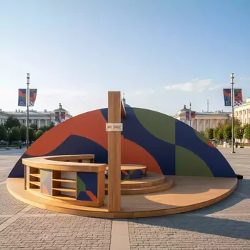 Аренда Подиум POP UP пресс волл джумбо бар на Медальной площади — ART SPACE