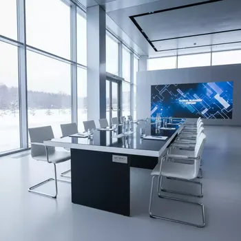 Аренда Стол Лидер 1 черный белый кромка ПВХ 1200х800 в VK Stadium Sirius — ART SPACE