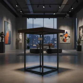 Аренда Стол коктейльный high cube коричневый в отеле «Богатырь» — ART SPACE