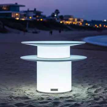 Аренда Стол светящийся Pacifico Double 220V White на пляжных клубах Хосты — ART SPACE