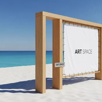 Аренда Пресс волл брус 2,5х2,5 на пляже «Мандарин» — ART SPACE