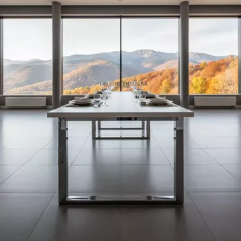 Аренда Стол банкетный Affari white chrome в Гранд Отель Поляна — ART SPACE