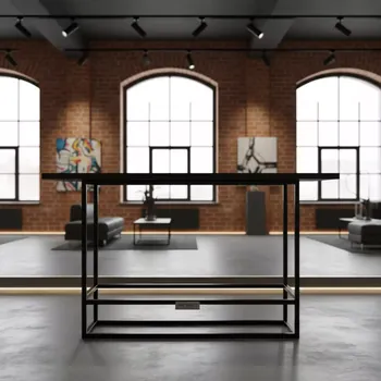 Аренда Стол барный черная столешница Knobb 120х60 в лофте «Студия 21» — ART SPACE