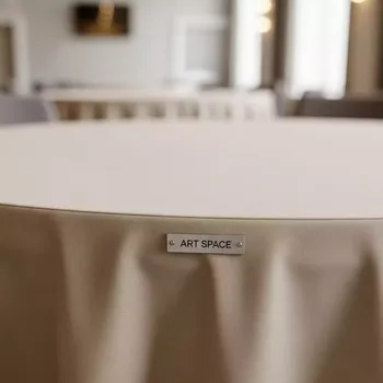 Аренда Скатерть круглая Pantone 482 бежевая в Green Flow Hotel — ART SPACE