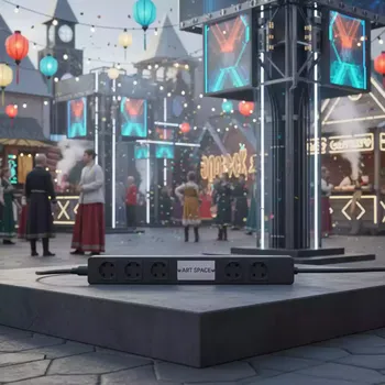Аренда Сетевой фильтр Power Cube SPG6 B1.9M 1,9 м 6 розеток 5 с заземлением 1 без чёрный в этно-парке «Моя Россия» — ART SPACE