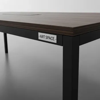 Аренда Стол Лидер 2 1800х900 венге 26 мм черный в санатории «Металлург» — ART SPACE