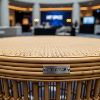Аренда Стол круглый из искусственного ротанга Bamboo диаметр 60 см в Mövenpick Hotel — ART SPACE