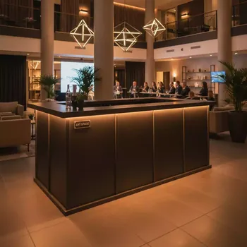 Аренда Стойка барная 176х76 см с LED подсветкой 18 183 в Mövenpick Hotel — ART SPACE