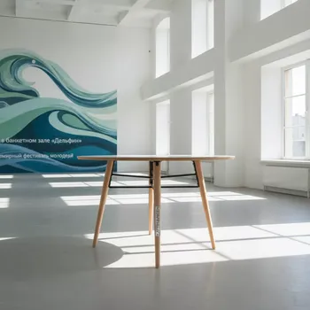 Аренда Стол банкетный Eames style white белый в банкетном зале «Дельфин» — ART SPACE
