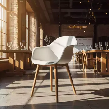 Аренда Стул Wood White в ресторане «Сыроварня» — ART SPACE