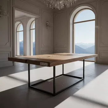 Аренда Стол Лофт 69 ЛДСП Дуб Галифакс табак в Sochi Marriott Krasnaya Polyana — ART SPACE