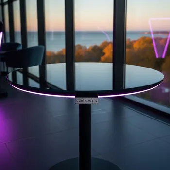 Аренда Стол Crystal Black d 70 см в комплексе Sea Galaxy — ART SPACE
