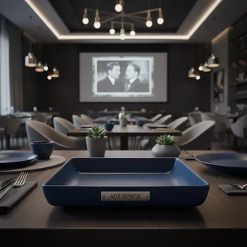 Аренда Блюдо синее квадратное 265х265 мм в ресторане «Sanremo» — ART SPACE