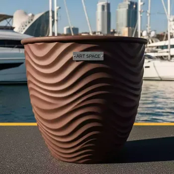 Аренда Кашпо для цветов Prosperplast Sandy 37,18 л мокко на парусной регате (Сочи) — ART SPACE