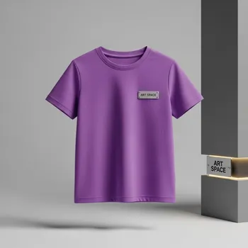 Аренда Футболка детская фиолетовая под нанесение логотипа REGENT KIDS 150 на рост 118–128 см в ледовой арене «Шайба» — ART SPACE