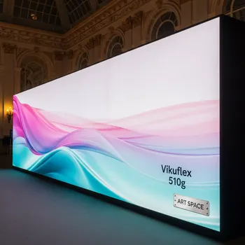 Аренда Баннер ламинированный транслюцентный Backlit Vikuflex 510 гр 50х1.6 м мат в ледовом дворце «Роза Хутор» — ART SPACE