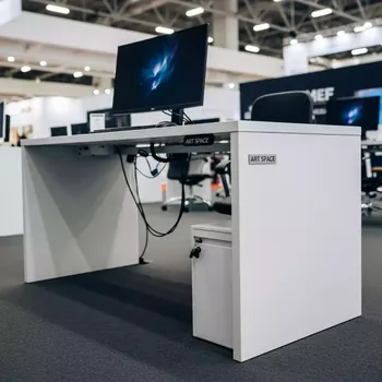 Аренда Стол компьютерный SKILL 1 160х60х885 белый в Cosmos Sochi Hotel — ART SPACE