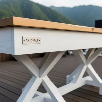Аренда Фуршетный стол X Loft White Wood на курорте «Газпром» (Альпика) — ART SPACE