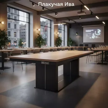 Аренда Стол раздвижной Лаки мини дуб вотан черный муар в ресторане «Плакучая Ива» — ART SPACE