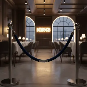 Аренда Канат бархатный для стойки ограждения синий 150 см в ресторане «La Terrazza» — ART SPACE