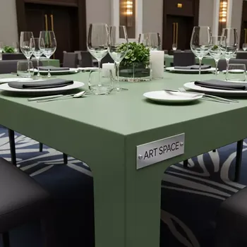 Аренда Стол пластиковый обеденный Clip 80 агава 800х800х750 мм в отеле Radisson Lazurnaya — ART SPACE