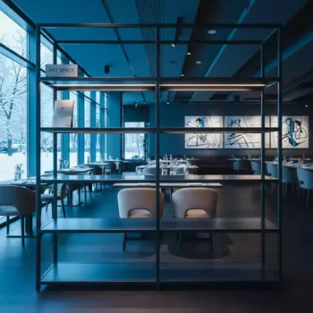 Аренда Стеллажи сборные усиленные металлические в ресторане «Brunello» — ART SPACE