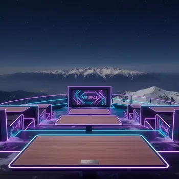 Аренда Столешница Werzalit бук по длине на площадке Rosa Peak (2320м) — ART SPACE