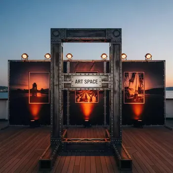 Аренда Пресс волл с фотоизображениями на теплоходе «Дагомыс» — ART SPACE