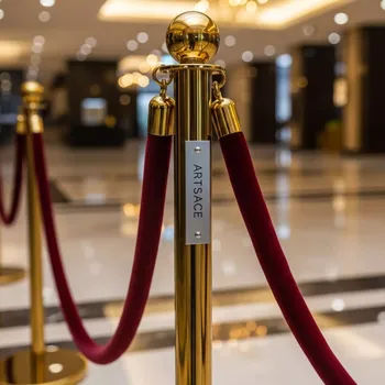 Аренда Канат бордовый с круглой оконцовкой латунь в Rodina Grand Hotel & SPA — ART SPACE