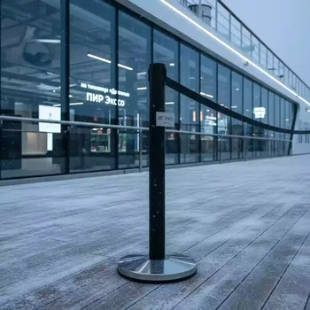 Аренда Стойка Silver Black с лентой 200 см на теплоходе «Дагомыс» — ART SPACE