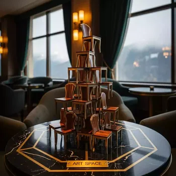 Аренда Дженга со стульями в Panorama by Mercure — ART SPACE