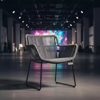 Аренда Стул плетеный из роупа MAR CH st001 RAL7022 Mua grey gray в Сириус Арене — ART SPACE
