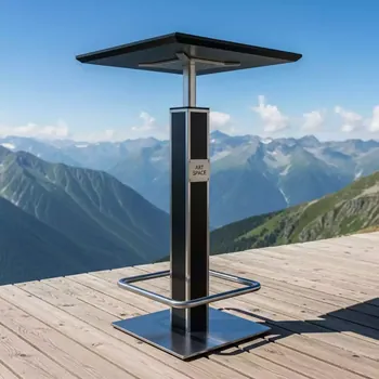 Аренда Стол T2 барный высота 70 90 см черный на площадке Rosa Peak (2320м) — ART SPACE