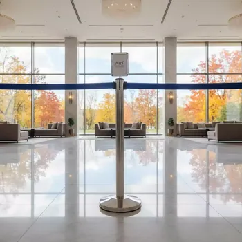 Аренда Стойка Silver Blue с лентой 200 см в Radisson Collection Paradise — ART SPACE