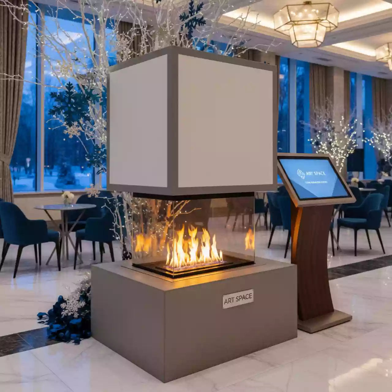 Аренда Биокамин угловой ZeFire Standart 500 левый правый в Radisson Collection Paradise — ART SPACE