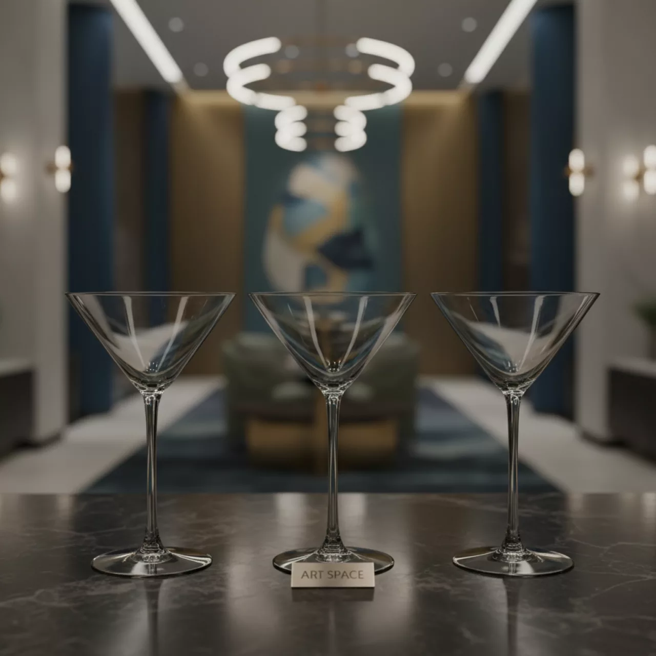 Аренда Бокал дымчатый Эванс набор из 3 с мартинкой в Karat Resort — ART SPACE