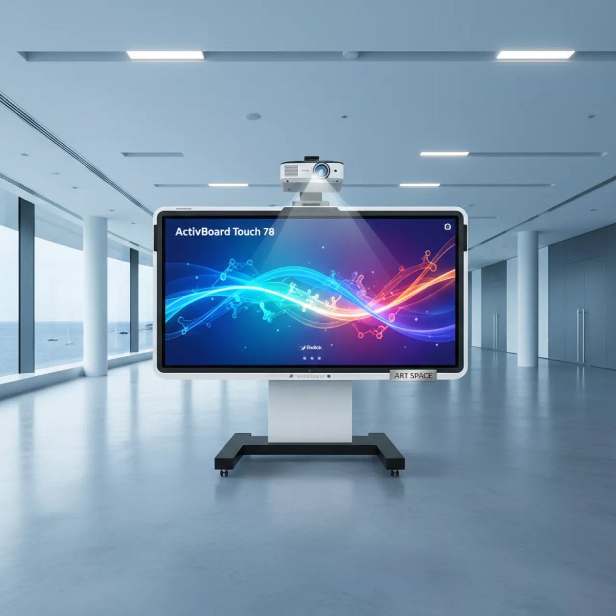 Аренда Доска интерактивная 78 ActivBoard Touch 10 касаний ActivInspire с проектором Vivitek DW770UST в зале «Чайка» (Морпорт) — ART SPACE