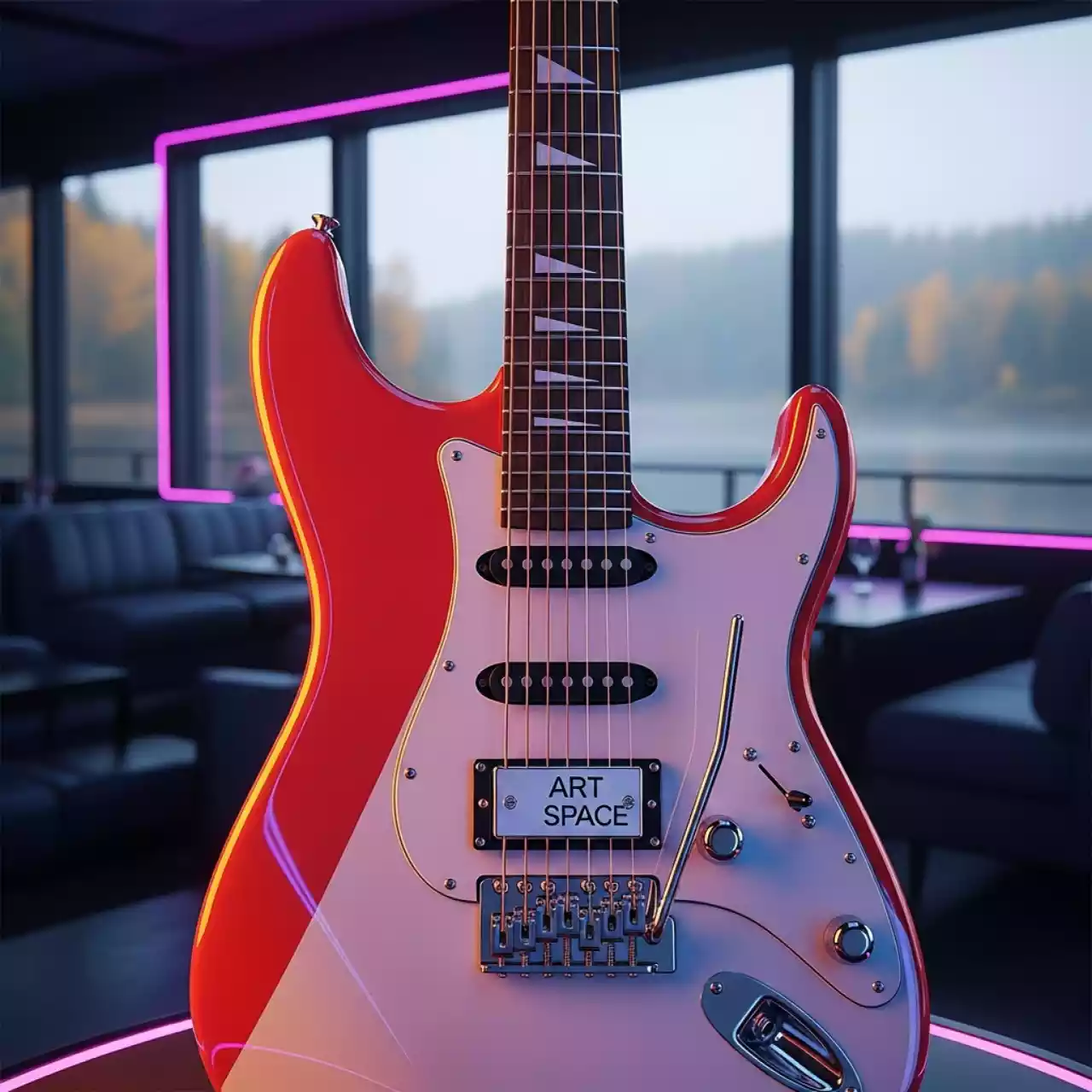 Аренда Электрогитара Fender Stratocaster бело красная