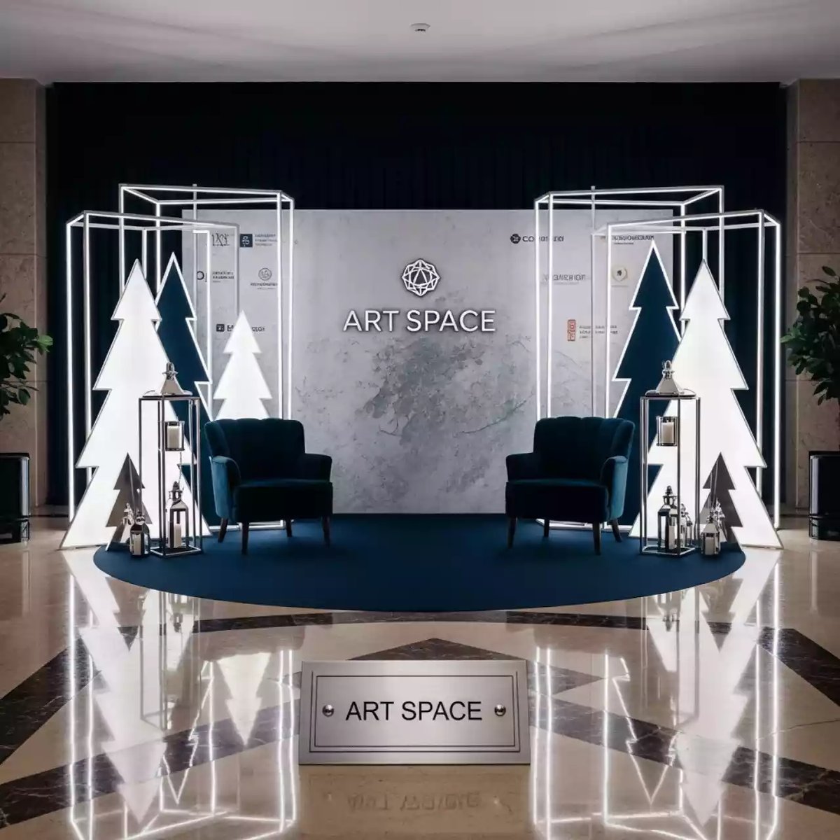 Аренда Фотозона на Новый год с декором в Courtyard by Marriott Sochi — ART SPACE