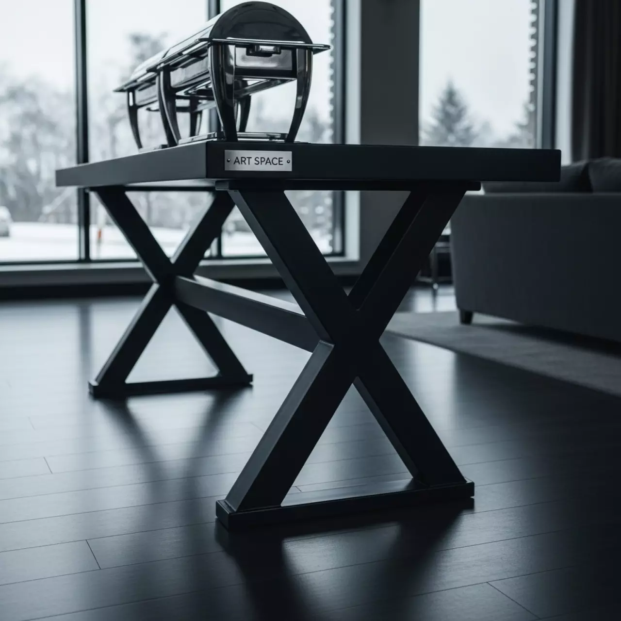 Аренда Фуршетный стол X loft black черный на вилле «Анна» — ART SPACE