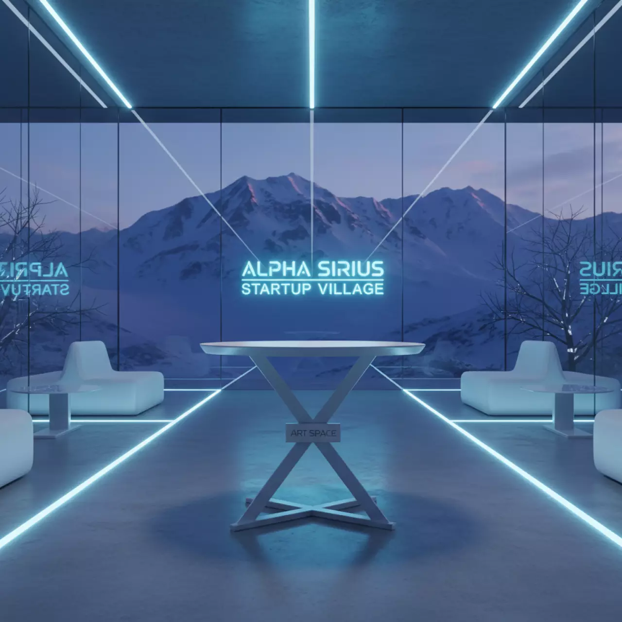Аренда Коктейльный стол X Loft White в Alpha Sirius — ART SPACE