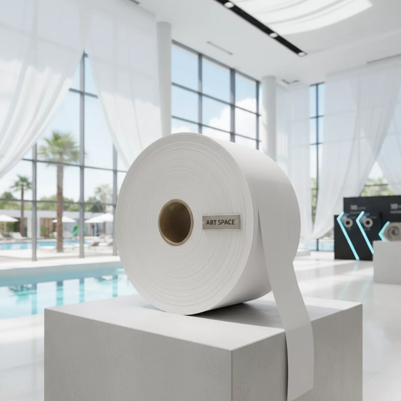 Аренда Лента текстильная нейлон CL1731 35 мм 200 м белая в Novotel Resort — ART SPACE