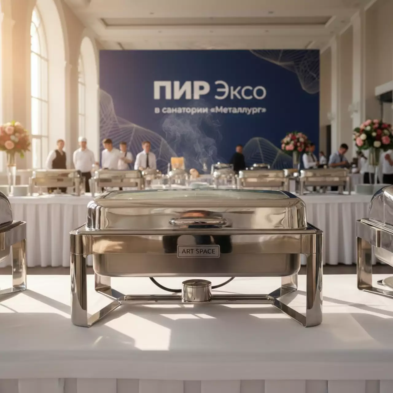 Аренда Мармит прямоугольный для горячих блюд в санатории «Металлург» — ART SPACE